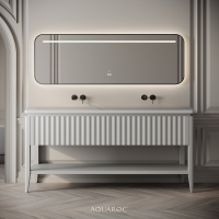 Kensington Double Vanity Unit & Stone Basin 1600mm Warm Grey