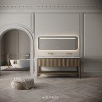 Kensington Double Vanity Unit & Stone Basin 1600mm Smoked Oak