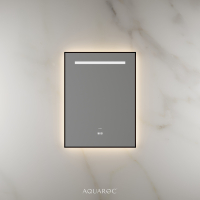 Lumiere Backlit & Demister Rectangle Mirror 600mm Matte Black