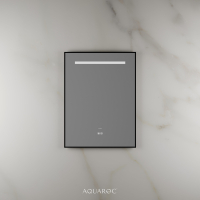 Lumiere Backlit & Demister Rectangle Mirror 600mm Matte Black