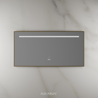 Lumiere Backlit & Demister Rectangle Mirror 1200mm Brushed Gold