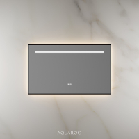 Lumiere Backlit & Demister Rectangle Mirror 1000mm Matte Black