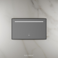 Lumiere Backlit & Demister Rectangle Mirror 1000mm Matte Black