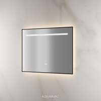Lumiere Backlit & Demister Rectangle Mirror 1000mm Matte Black