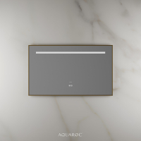 Lumiere Backlit & Demister Rectangle Mirror 1000mm Brushed Gold
