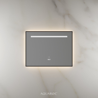 Lumiere Backlit & Demister Rectangle Mirror 800mm Matte Black