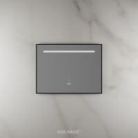 Lumiere Backlit & Demister Rectangle Mirror 800mm Matte Black