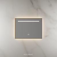 Lumiere Backlit & Demister Rectangle Mirror 800mm Brushed Gold