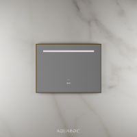 Lumiere Backlit & Demister Rectangle Mirror 800mm Brushed Gold