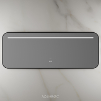 Lumiere Backlit & Demister Curved Mirror 1600mm Matte Black