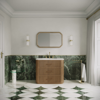 Savoy Vanity Unit & Stone Basin 1000mm Smoked Oak