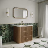 Savoy Vanity Unit & Stone Basin 1000mm Smoked Oak