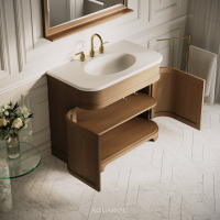 Hardwick Vanity Unit & Stone Basin 1000mm Smoked Oak