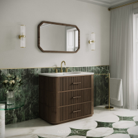 Savoy Vanity Unit & Stone Basin 1000mm Walnut