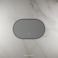 Lumiere Backlit & Demister Oval Mirror 1000mm Matte Black