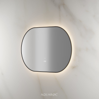 Lumiere Backlit & Demister Oval Mirror 1000mm Matte Black