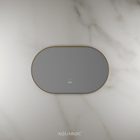 Lumiere Backlit & Demister Oval Mirror 1000mm Brushed Gold