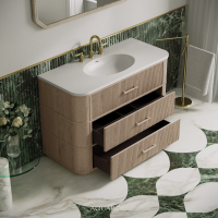 Savoy Vanity Unit & Stone Basin 1200mm Natural Oak