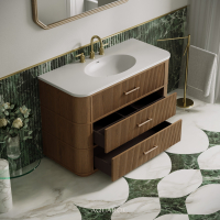 Savoy Vanity Unit & Stone Basin 1200mm Smoked Oak