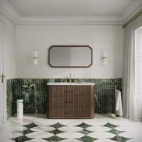 Savoy Vanity Unit & Stone Basin 1200mm Walnut