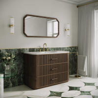 Savoy Vanity Unit & Stone Basin 1200mm Walnut