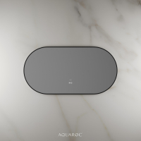 Lumiere Backlit & Demister Oval Mirror 1200mm Matte Black