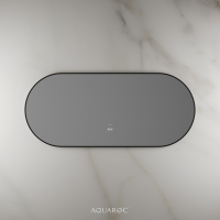 Lumiere Backlit & Demister Oval Mirror 1400mm Matte Black