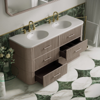 Savoy Double Vanity Unit & Stone Basin 1600mm Sabbia Grigio