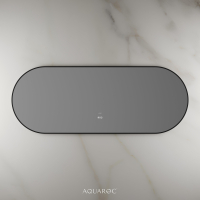 Lumiere Backlit & Demister Oval Mirror 1600mm Matte Black
