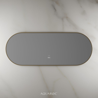 Lumiere Backlit & Demister Oval Mirror 1600mm Brushed Gold