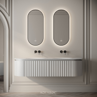 Belgravia Double Vanity Unit & Stone Basin 1600mm Warm Grey