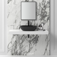 Enzo Matte Black Countertop Stone Basin 550mm