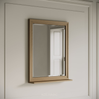 Hardwick Mirror & Integrated Shelf 600mm Natural Oak