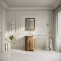 Hardwick Vanity Unit & Stone Basin 600mm Smoked Oak