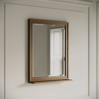 Hardwick Mirror & Integrated Shelf 600mm Smoked Oak