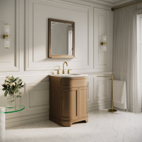 Hardwick Vanity Unit & Stone Basin 600mm Smoked Oak