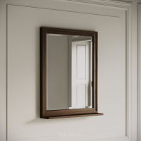 Hardwick Mirror & Integrated Shelf 600mm Walnut