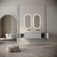 Belgravia Double Vanity Unit & Stone Basin 1600mm Warm Grey