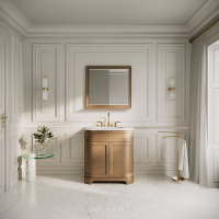 Hardwick Vanity Unit & Stone Basin 800mm Smoked Oak