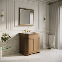 Hardwick Vanity Unit & Stone Basin 800mm Smoked Oak