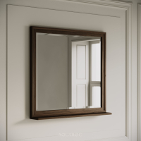 Hardwick Mirror & Integrated Shelf 800mm Walnut