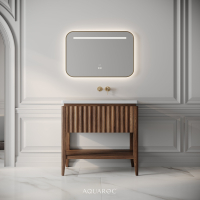 Kensington Vanity Unit & Stone Basin 800mm Walnut