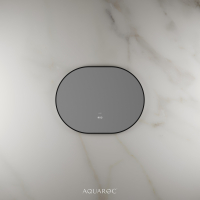 Lumiere Backlit & Demister Oval Mirror 800mm Matte Black