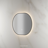 Lumiere Backlit & Demister Oval Mirror 800mm Matte Black