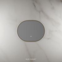 Lumiere Backlit & Demister Oval Mirror 800mm Brushed Gold