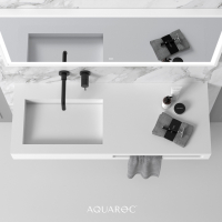 Fiora Wall Hung Stone Basin 1200mm Towel Hole