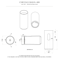 Circolo Freestanding Stone Basin 400mm