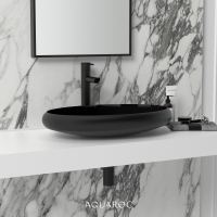 Camellia Matte Black Countertop Stone Basin 600mm
