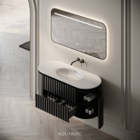 Belgravia II Vanity Unit & Stone Basin 1200mm Matte Black