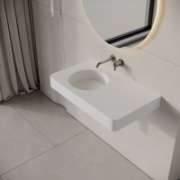 Orbit Wall Hung Stone Basin 800mm
